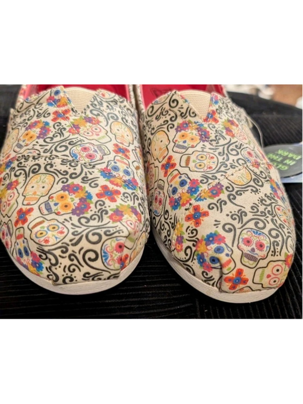 Toms Women's 7.5 Colorful Day Of The Dead Slip On NWT S03 - Picture 4 of 6
